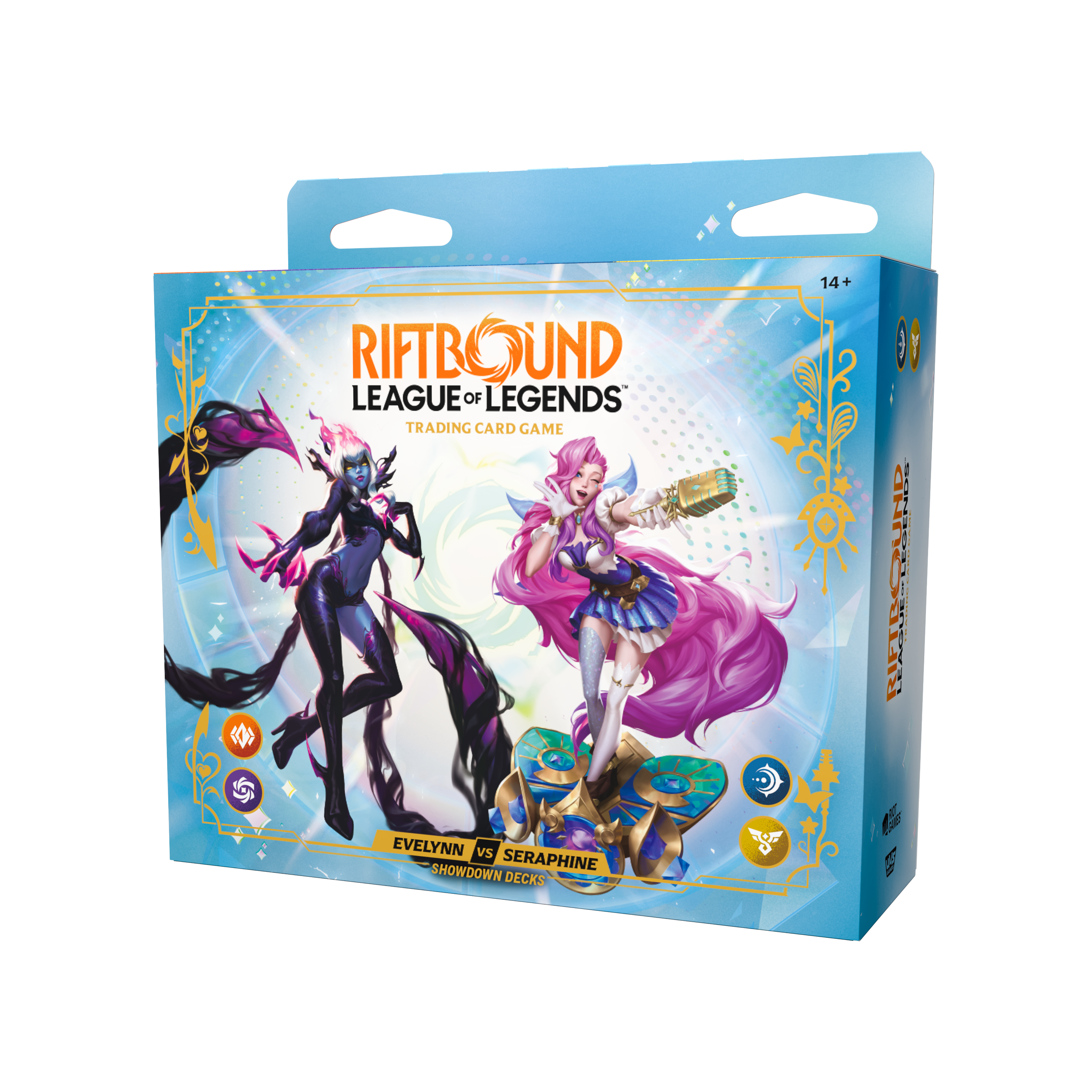 RIFTBOUND LEAGUE OF LEGENDS TCG RADIANCE SHOWDOWN DECK DISPLAY - EVELYNN VS SERAPHINE | Boutique FDB