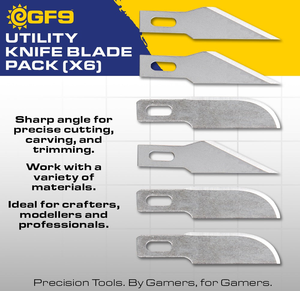 GF9 UTILITY KNIFE BLADE PACK (X6) | Boutique FDB