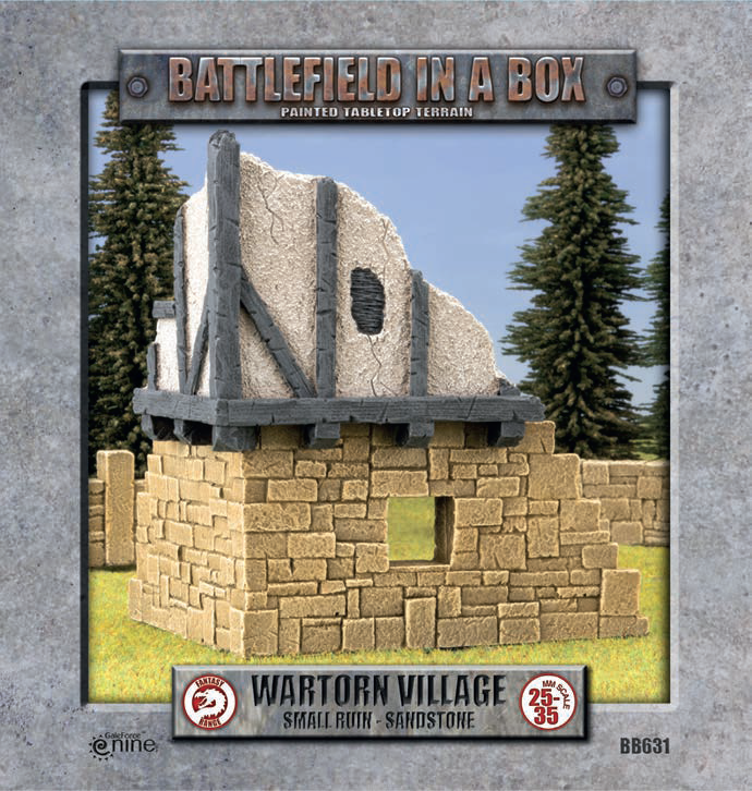 Battlefield in a Box - Warthorn Village Small Ruin - Sandstone | Boutique FDB