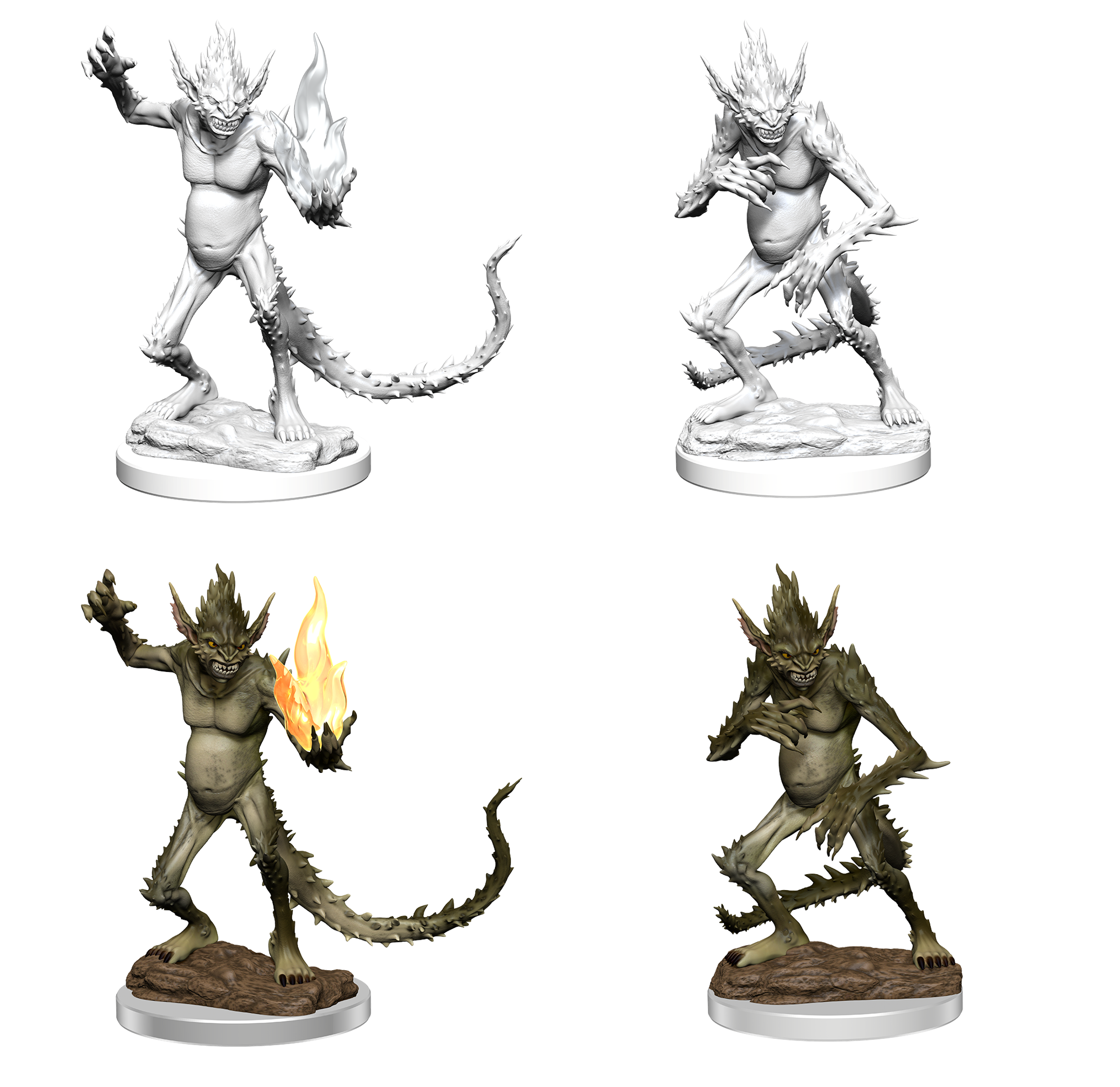 Dungeons and Dragons : Unpainted Miniatures - Wave 16 - Barbed Devils | Boutique FDB