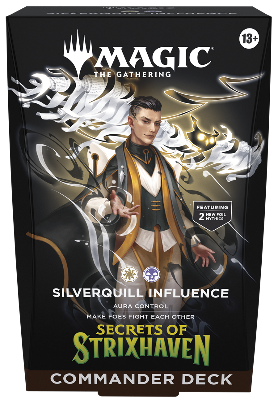 MTG SECRETS OF STRIXHAVEN COMMANDER DECK - SILVERQUILL INFLUENCE | Boutique FDB
