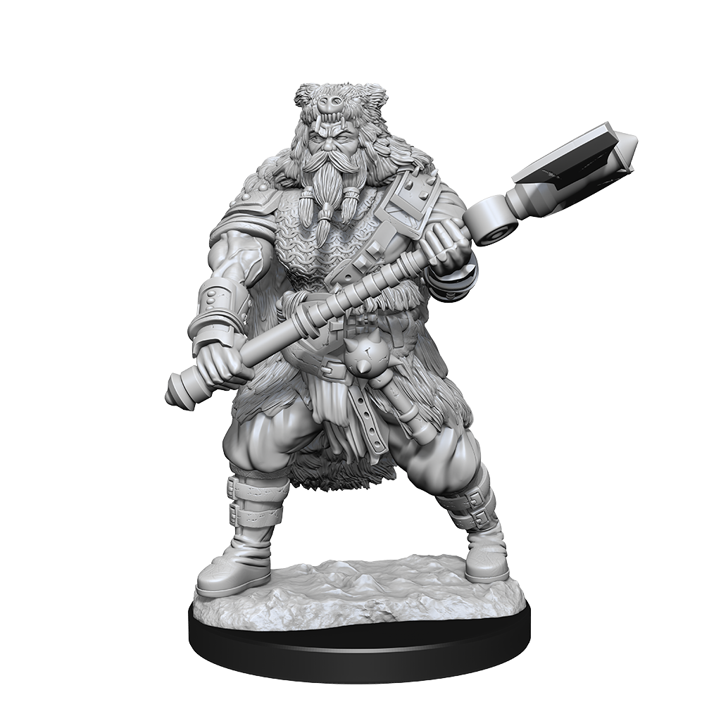 Dungeons & Dragons : Unpainted Miniatures - Wave 14 - Human Barbarian Male | Boutique FDB