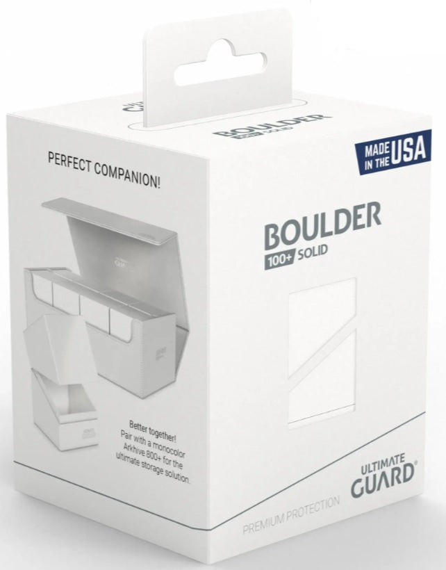 Ultimate Guard : Deck Case - Boulder 100+ - Solid White | Boutique FDB