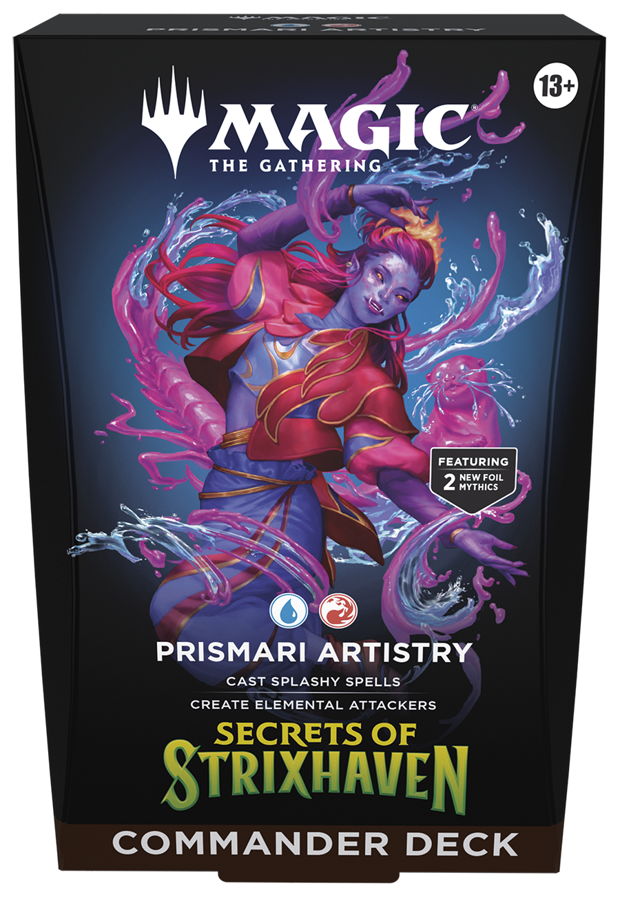 MTG SECRETS OF STRIXHAVEN COMMANDER DECK - PRISMARI ARTISTRY | Boutique FDB
