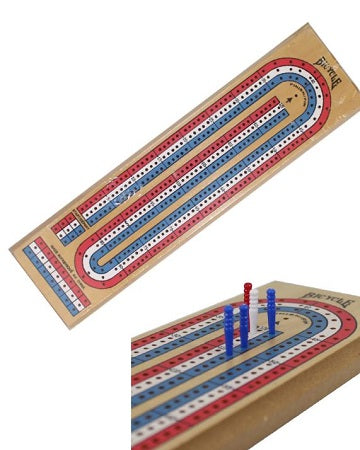 Cribbage - 3 lanes R/W/B Pine | Boutique FDB