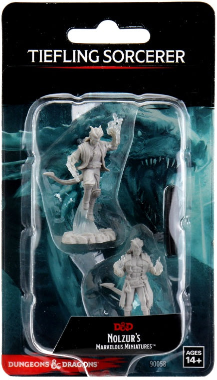 Dungeons & Dragons : Unpainted Miniatures - Wave 12 - Male Tiefling Sorcerer | Boutique FDB