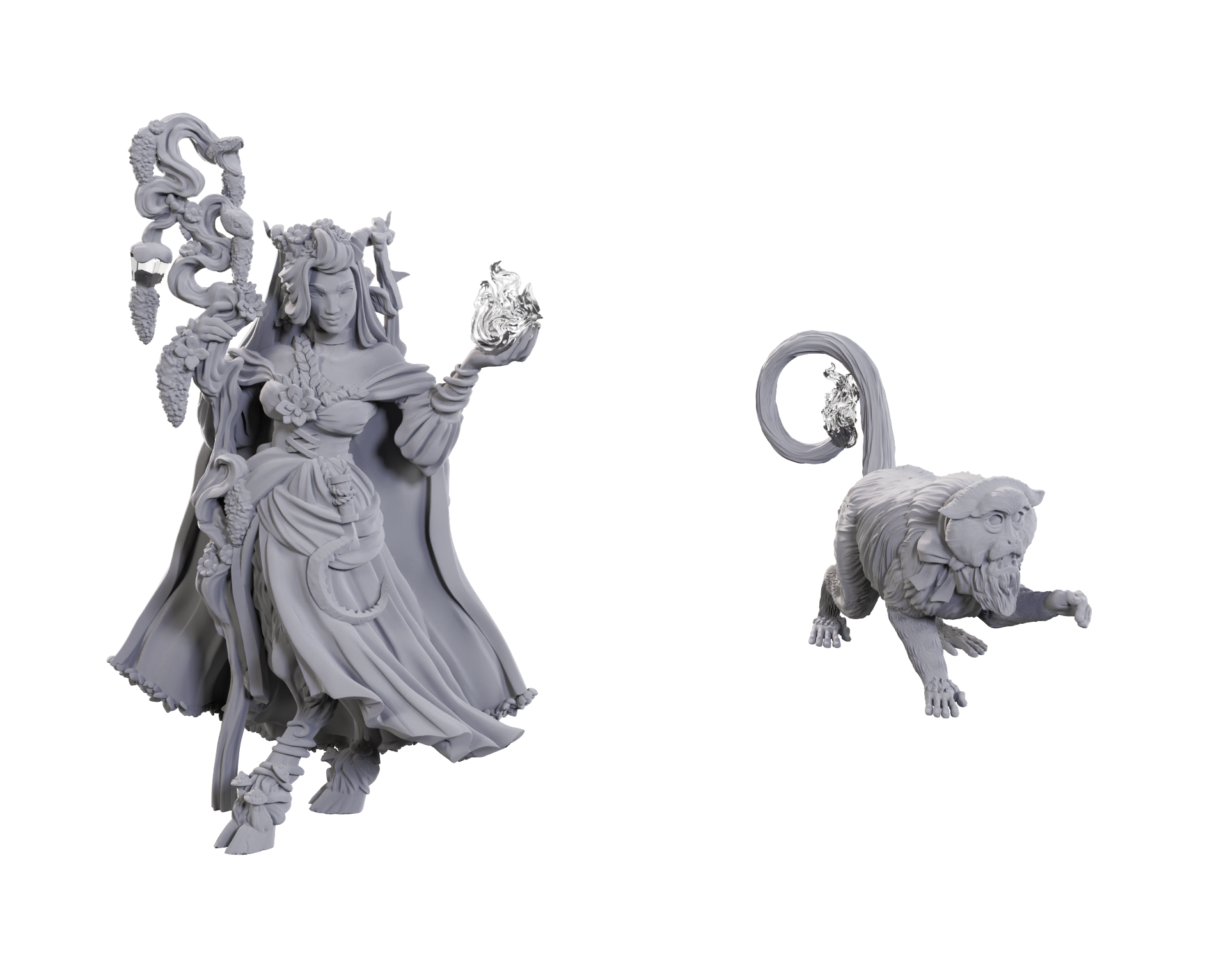 Critical Role™ Unpainted Miniatures: Fearne Calloway & Mister | Boutique FDB