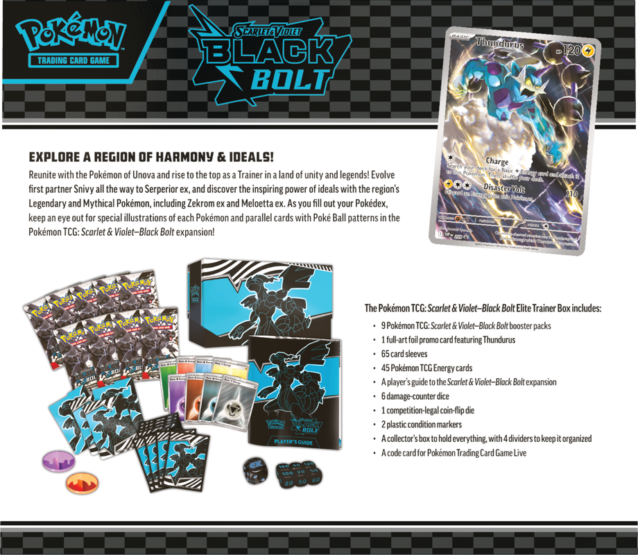 POKEMON SV10.5 BLACK BOLT ELITE TRAINER | Boutique FDB