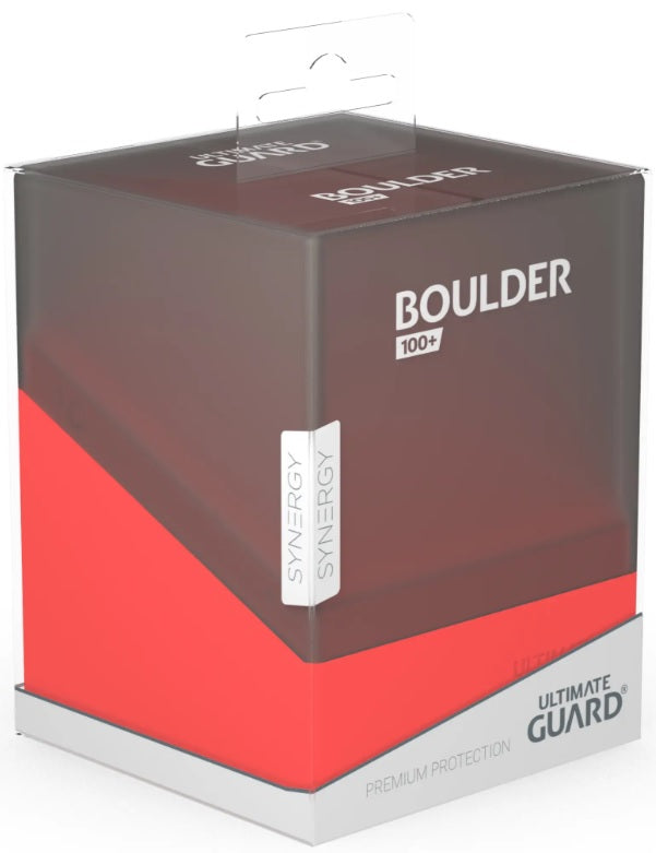 Ultimate Guard : Deck Case - Boulder 100+ - Synergy Black/Red | Boutique FDB