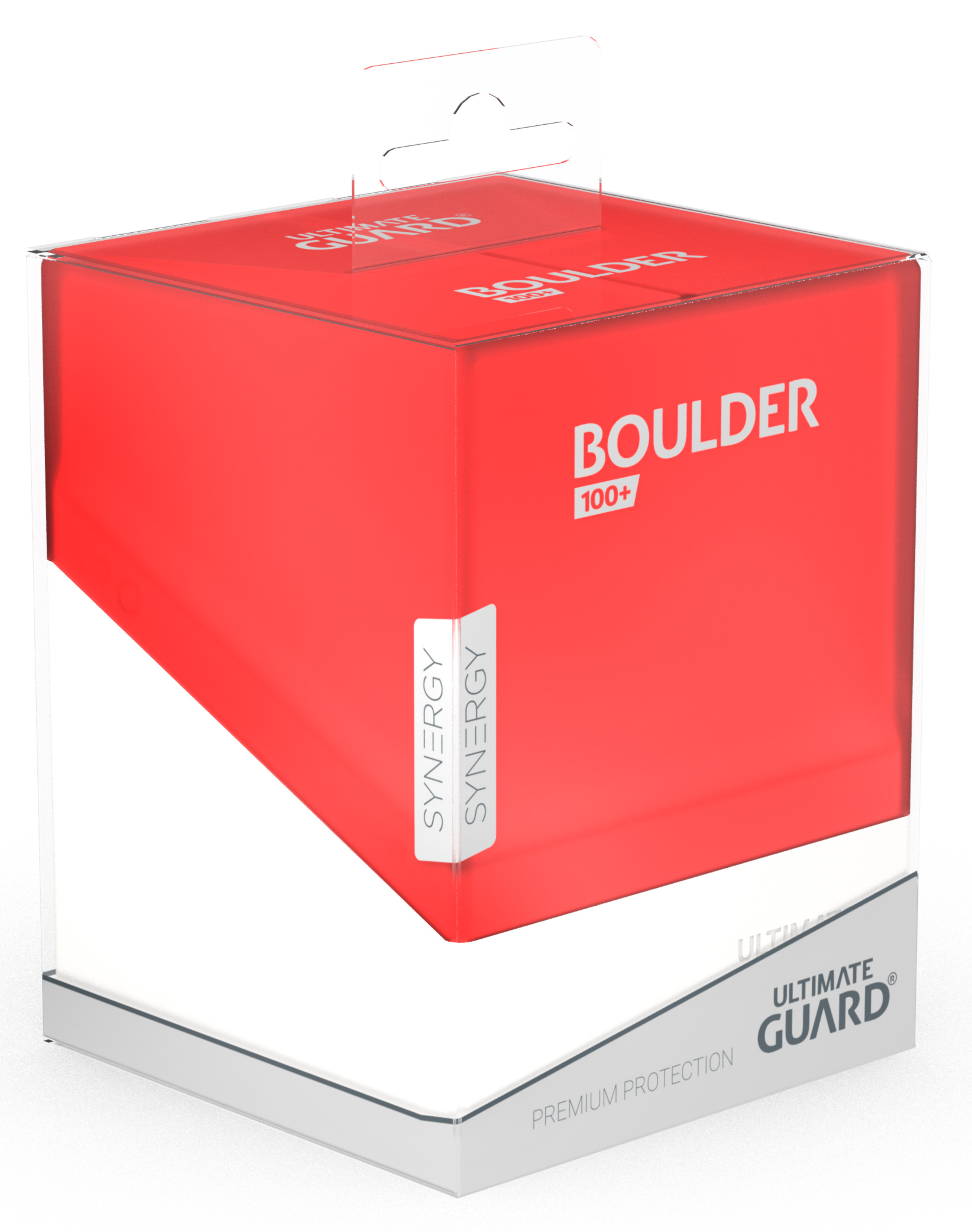 Ultimate Guard : Deck Case - Boulder 100+ - Synergy Red/White | Boutique FDB
