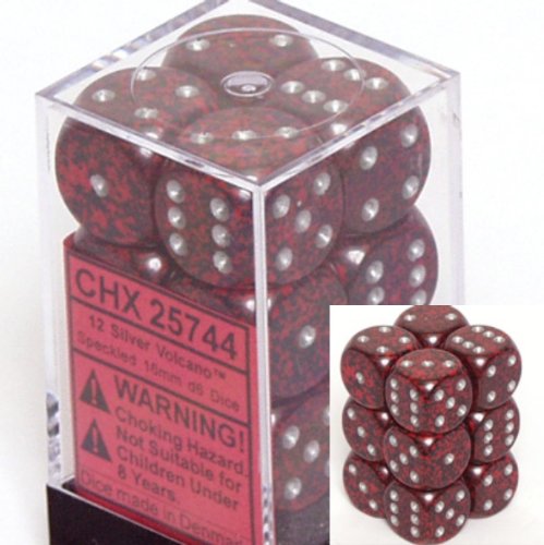 Chessex (25744): D6: 16mm: Speckled: Silver Volcano | Boutique FDB
