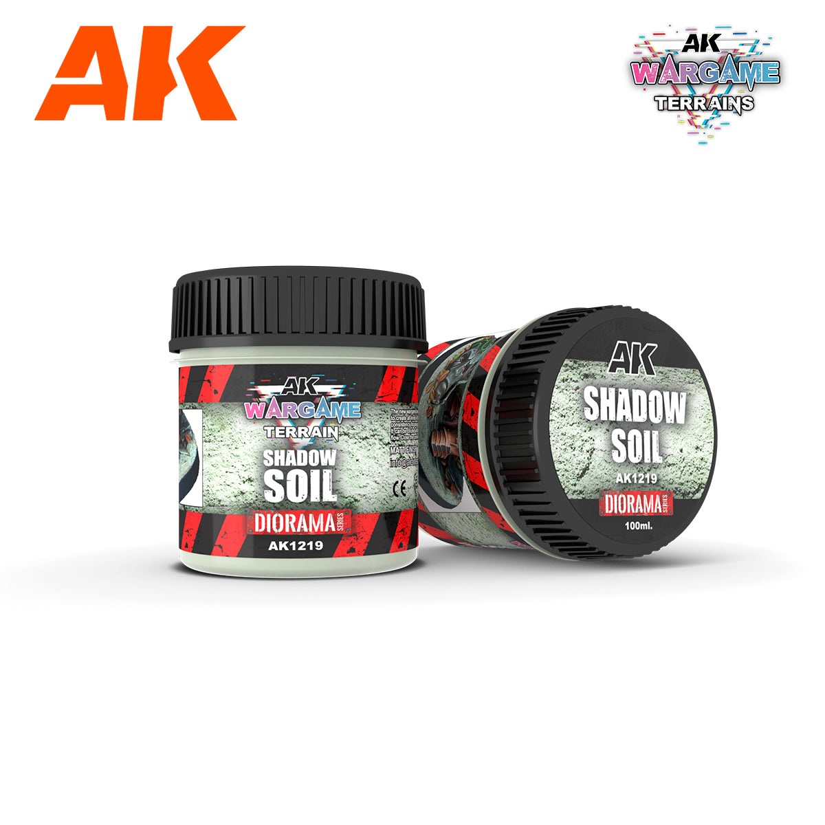 AK Interactive : Wargame Battle Ground Terrains - Shadow Soil 100ml (Acrylic) | Boutique FDB