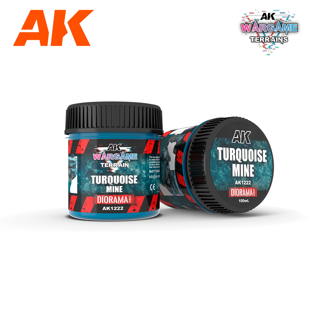 AK Interactive : Wargame Battle Ground Terrains - Turquoise Mine 100ml (Acrylic) | Boutique FDB