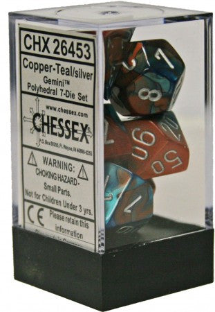 Gemini 7 Dice COPPER-TEAL/SILVER | Boutique FDB