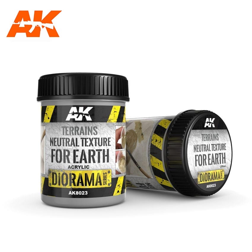 AK Interactive Terrains Neutral Texture For Earth - 250ml (Acrylic) | Boutique FDB