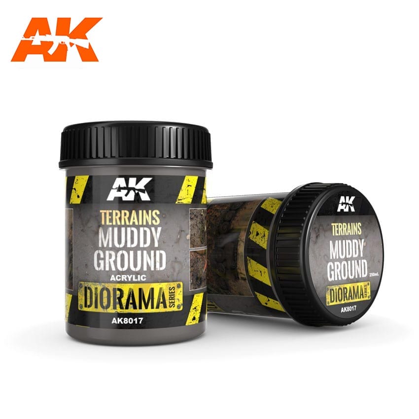 AK Interactive Terrains Muddy Ground - 250ml (Acrylic) | Boutique FDB
