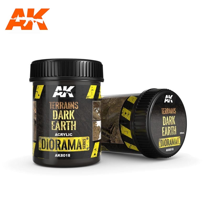 AK Interactive Terrains Dark Earth - 250ml (Acrylic) | Boutique FDB