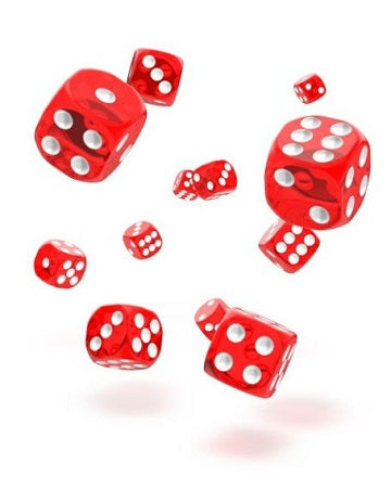 OAKIE DOAKIE 36D6 12MM DICE - TRANSLUCENT RED (12/ | Boutique FDB