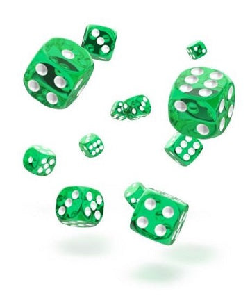 OAKIE DOAKIE 36D6 12MM DICE - TRANSLUCENT GREEN | Boutique FDB