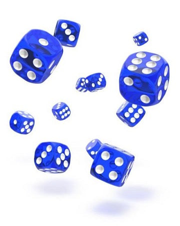 OAKIE DOAKIE 36D6 12MM DICE - TRANSLUCENT BLUE (12 | Boutique FDB