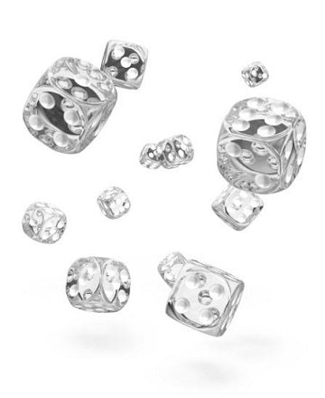 OAKIE DOAKIE 36D6 12MM DICE - TRANSLUCENT CLEAR | Boutique FDB