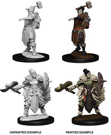 Dungeons & Dragons : Unpainted Miniatures - Wave 9 - Half-Orc Barbarian | Boutique FDB