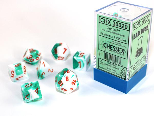Gemini 7 die set mint green-white/orange | Boutique FDB