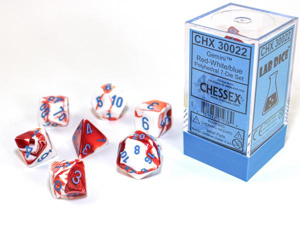 Gemini 7 die set red-white/blue | Boutique FDB