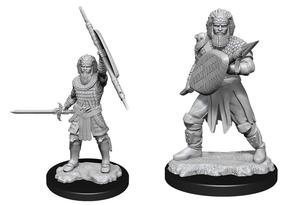 Dungeons & Dragons : Unpainted Miniatures - Wave 13 - Human Fighter Male | Boutique FDB