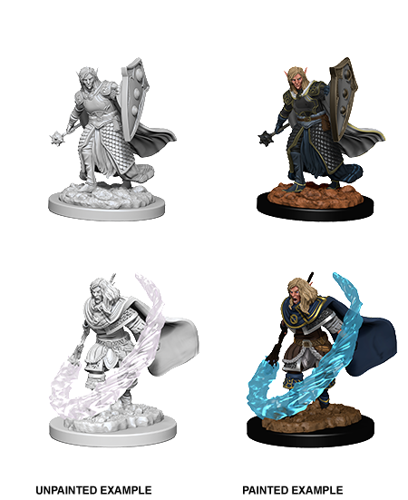 Dungeons & Dragons : Unpainted Miniatures - Wave 5 - Male Elf Cleric | Boutique FDB