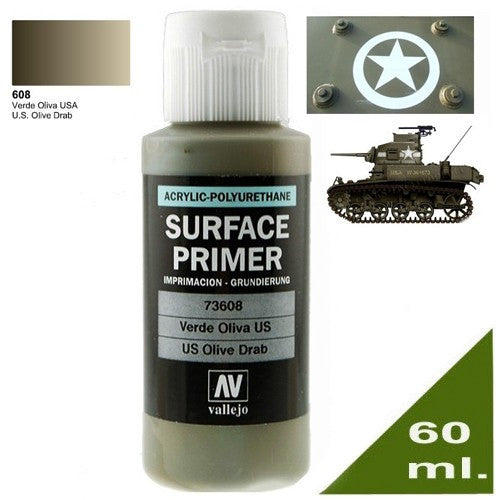 Surface Primer - Acrylic Polyurethane (60ml) - Vallejo | Boutique FDB