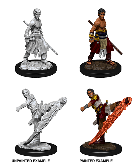 Dungeons & Dragons : Unpainted Miniatures - Wave 10 - Half-Elf Monk | Boutique FDB