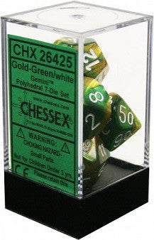 GEMINI 7-DIE SET GOLD-GREEN/WHITE | Boutique FDB
