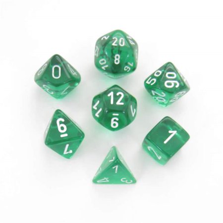 TRANSLUCENT 7-DIE SET GREEN/WHITE | Boutique FDB
