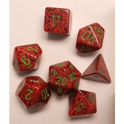 Chessex - Speckled: 7Pc Strawberry | Boutique FDB