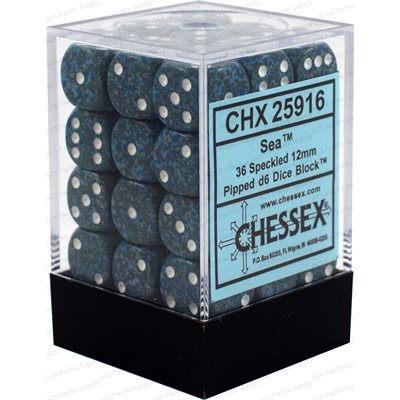 Chessex : Speckled 36D6 - Sea | Boutique FDB