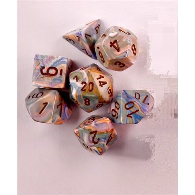 CHX27441 Festive Vibrant / Brown polyhedral 7die set | Boutique FDB