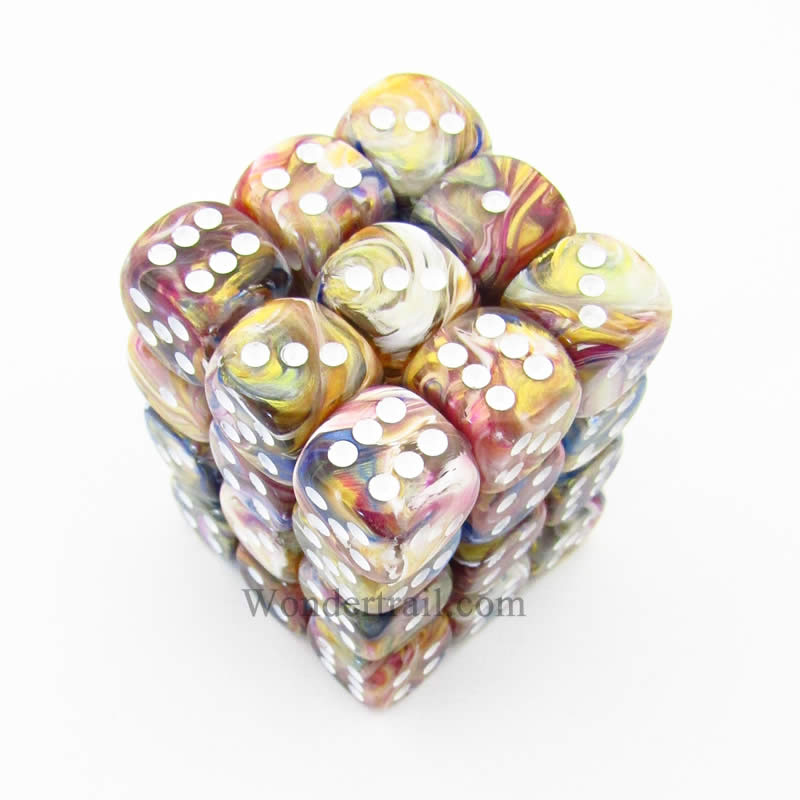 Chessex Ghostly Festive: 36D6 Carousel / White | Boutique FDB