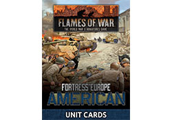Flames of War : Fortress Europe; American Unit Cards | Boutique FDB