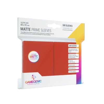 Gamegenic Sleeves : Matte Prime - Red | Boutique FDB
