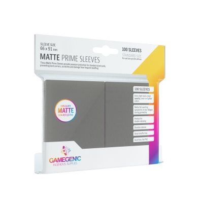 Gamegenic Sleeves : Matte Prime - Dark Grey | Boutique FDB