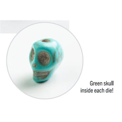 GameGenic - RPG Dice Set - Embraced Series - Green Skull | Boutique FDB