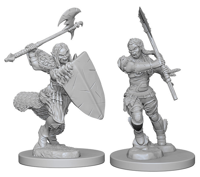 Pathfinder Deep Cuts Unpainted Miniatures: HalfOrc Female Barbarian | Boutique FDB