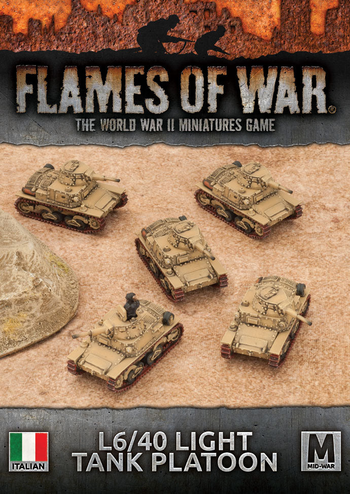 Flames of War IBX17 L6/40 Light Tank Platoon | Boutique FDB