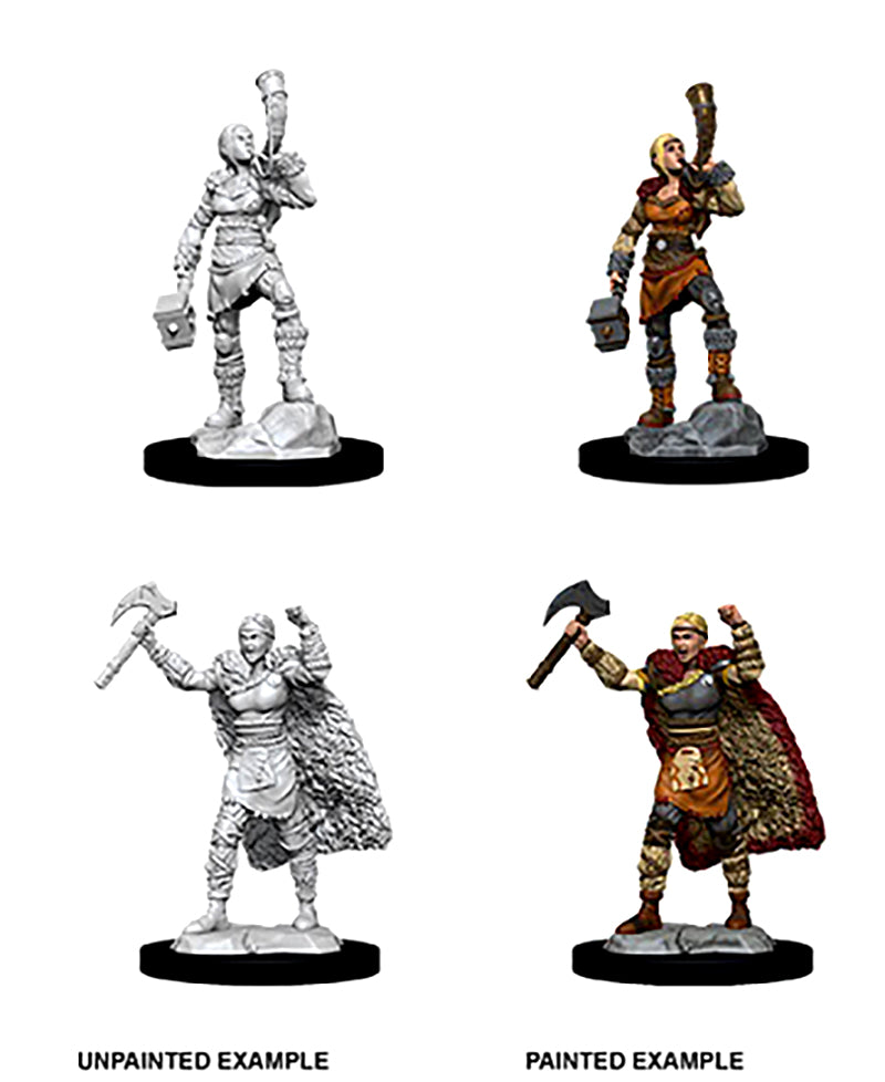 Dungeons & Dragons : Unpainted Miniatures - Wave 12 - Human Barbarian Female | Boutique FDB