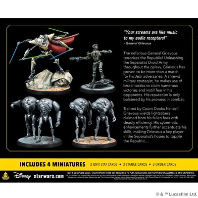 Star Wars Shatterpoint - Appetite for Destruction - General Grievous Squad Pack  (July 14th 2023) | Boutique FDB