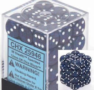 Chessex : Speckled 36D6 - Stealth | Boutique FDB