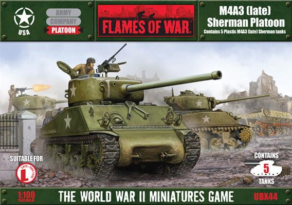 Flames of War M4A3 (late) Platoon (Plastic) | Boutique FDB