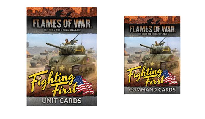Flames of War : American Fighting First Unit and Command Cards | Boutique FDB