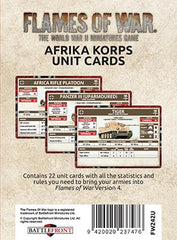 Flames of War Afrika korps Unit cards | Boutique FDB